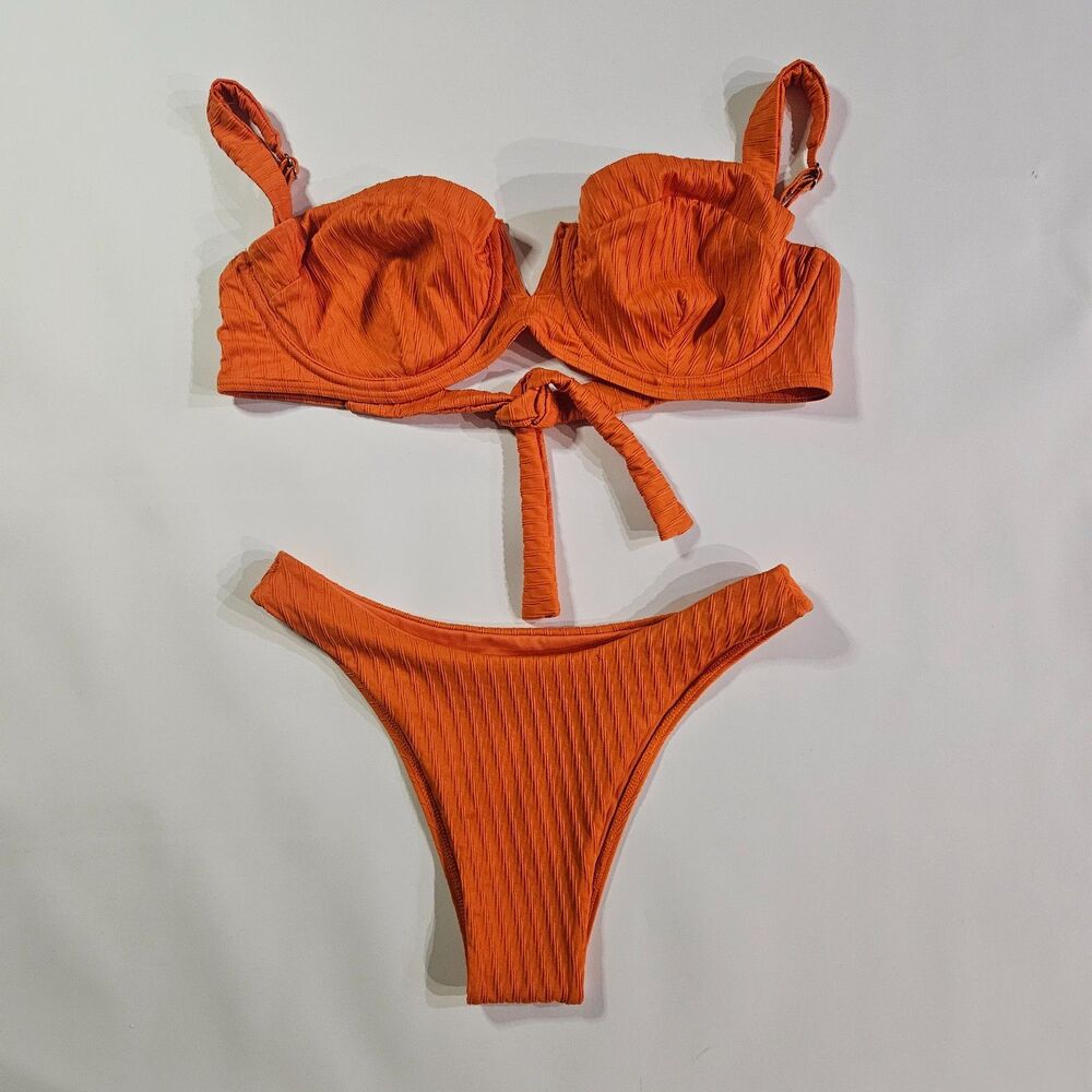 Monday Swimwear Orange Bikini Set